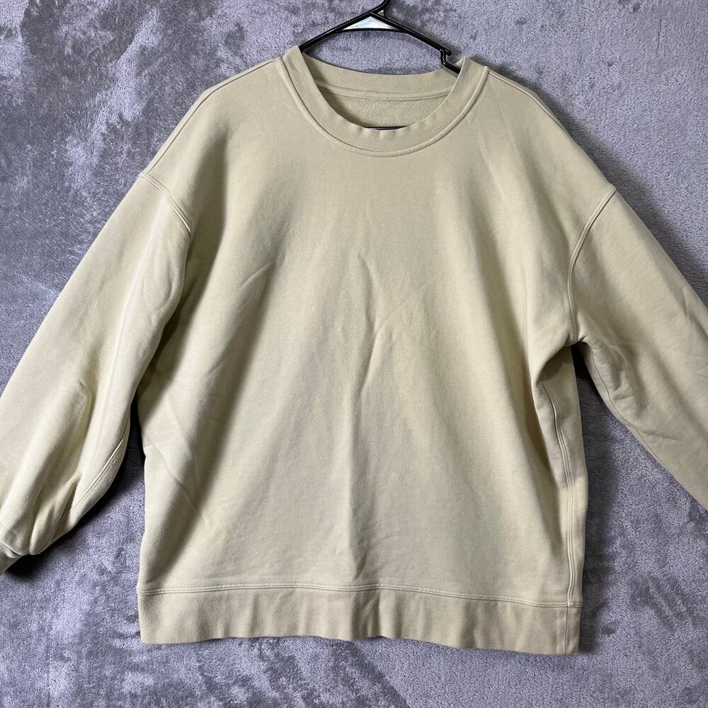 Lululemon Perfectly Oversized Crew Dew Green‎ Size 8 Comfortable Workout Cozy - Picture 2 of 4